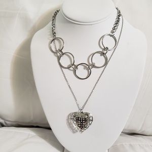 Stainless Steel Double Layer Choker Necklace